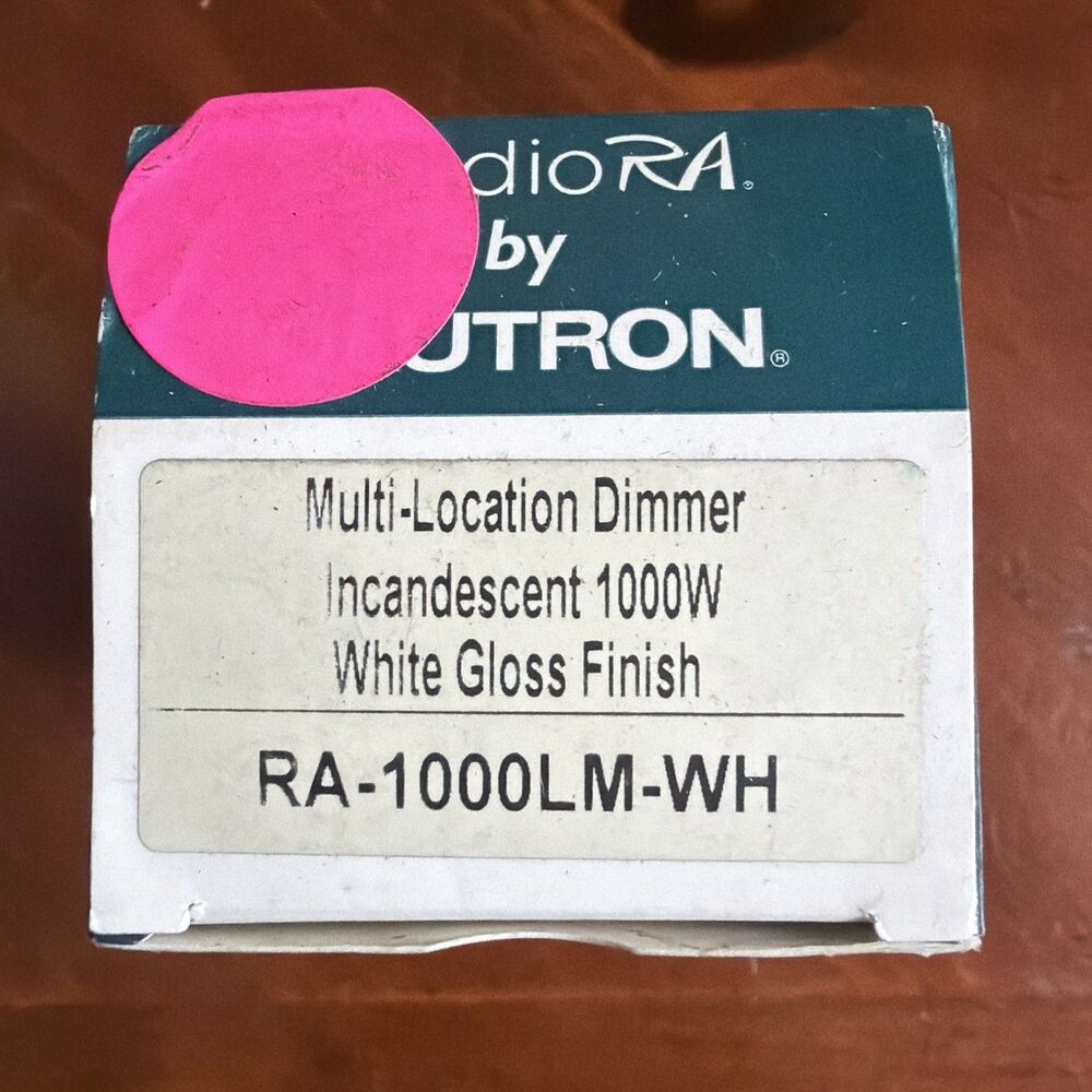 Lutron RadioRA 1st Gen RA-1000LM-WH 1000W Multi Location Dimmer White Gloss